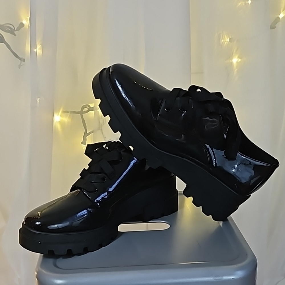 Shiny Black Patent Leather Shoes